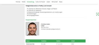 Darstellung eines Amtes