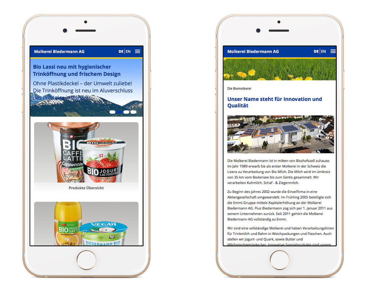 Relaunch Biomolkerei Biedermann Bischofszell