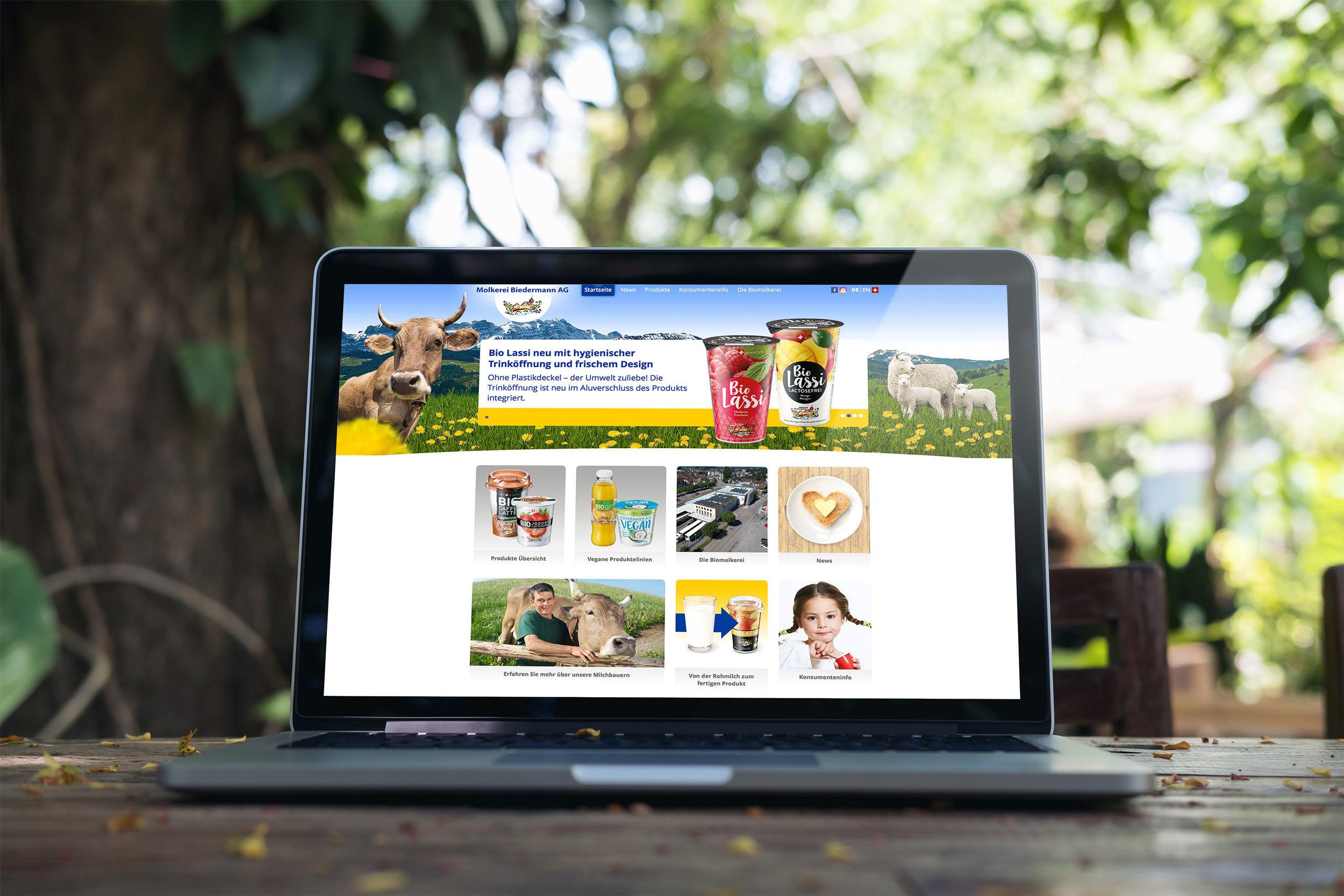 Relaunch Biomolkerei Biedermann Bischofszell